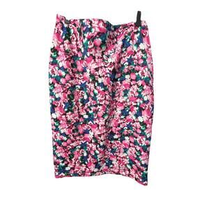 I Heart Ronson Women's Size L Floral Pink back zip Pencil Skirt
